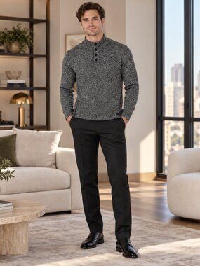 Outpost Makers Buckle Marled Mock-Neck Sweater Men’s L